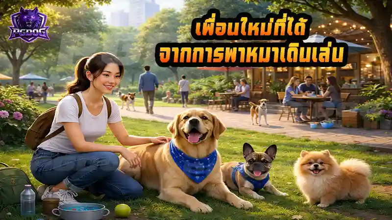 เพื่อนใหม่ที่ได้ จากการพาหมาเดินเล่น